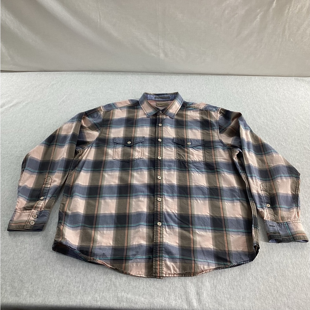 TOMMY BAHAMA 100% COTTON MEN’S BUTTON DOWN SHIRT LONG SLEEVE SIZE: X-LARGE/PLAID